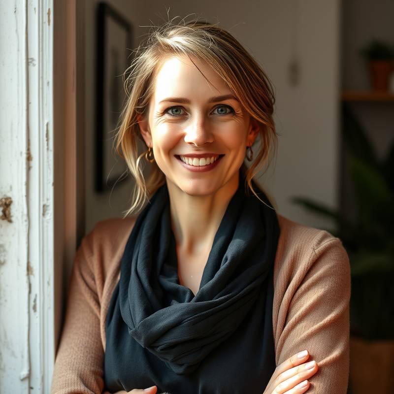 Portretfoto van Melodie de Vries, de oprichtster van Zangles Studio Melodie.
